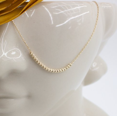 10ky Gold Abacus Beaded Necklace | Magpie Jewellery