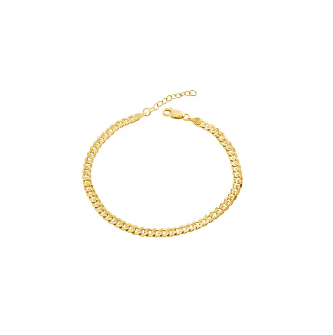 10ky Gold Curb Chain Adjustable Bracelet| Magpie Jewellery