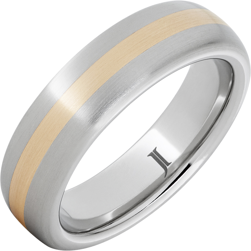 Serinium Ring with 14K Yellow Gold Inlay | Magpie Jewellery