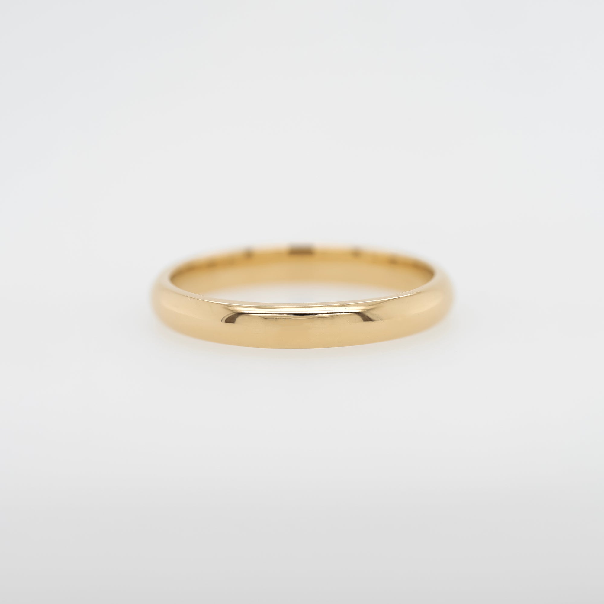 3mm 14ky domed wedding band