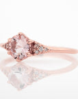 Peach Morganite Engagement Ring with Diamond Accents