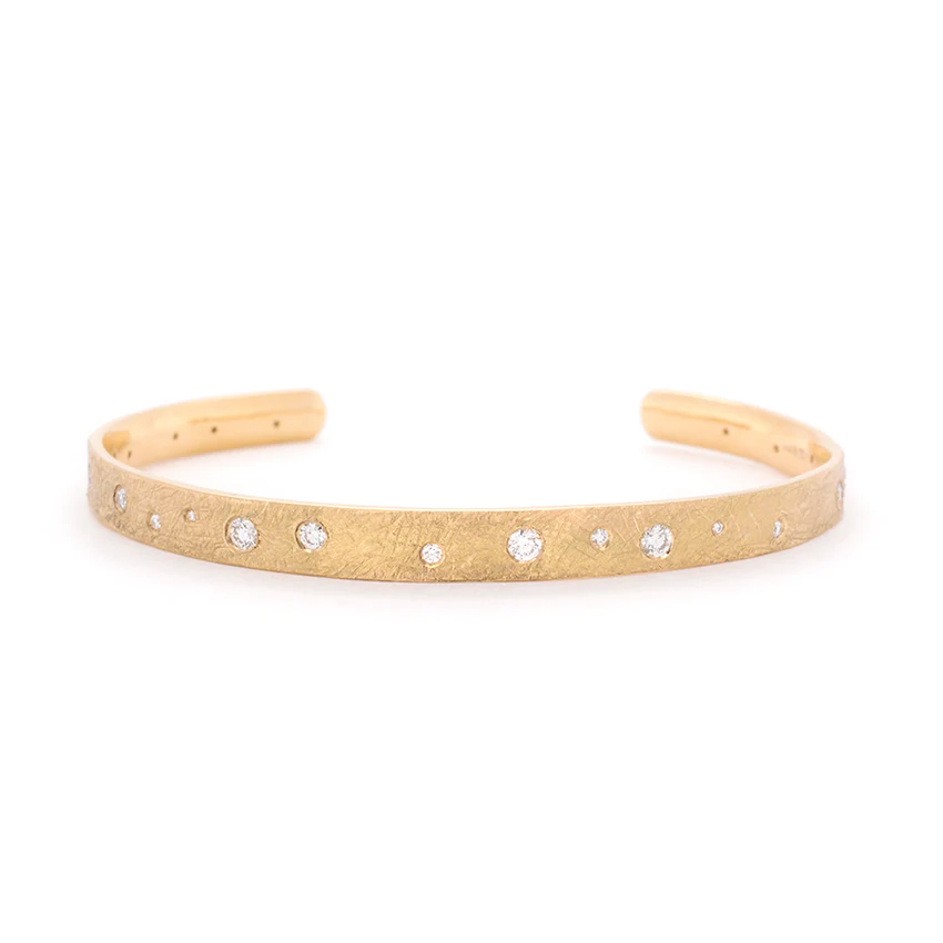 Dancing Diamond 'Boulder' Cuff Bracelet | Magpie Jewellery