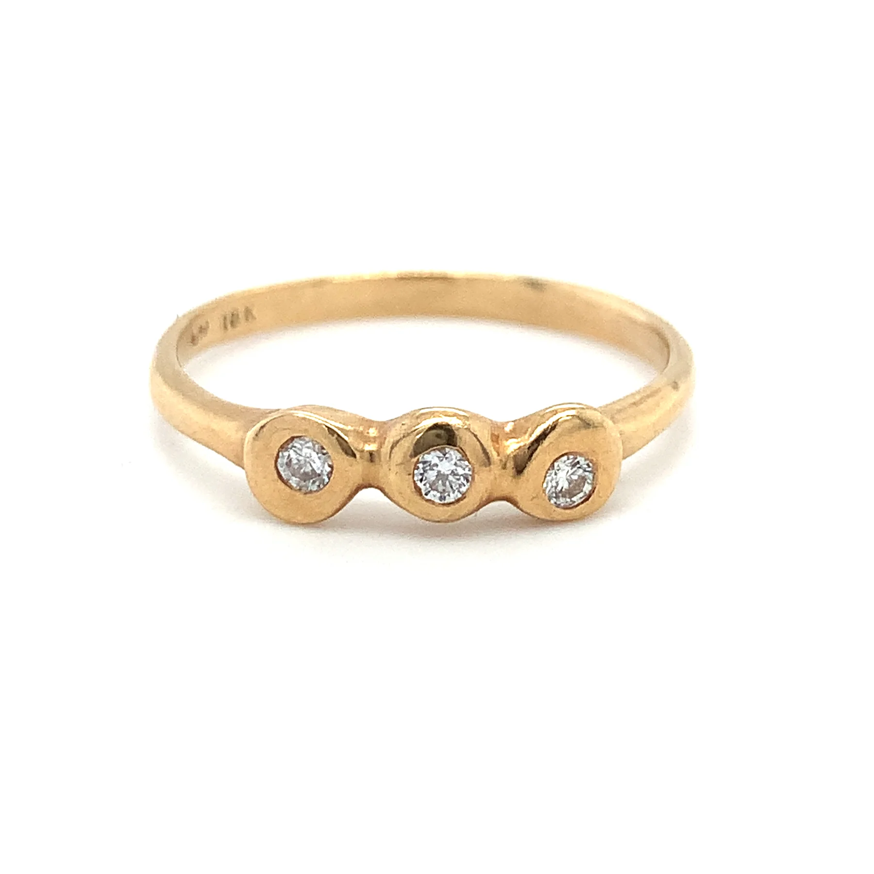 Three Dot Horizontal Diamond Ring | Magpie Jewellery