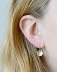 Hammered Round Disc Hook Earrings | Magpie Jewellery