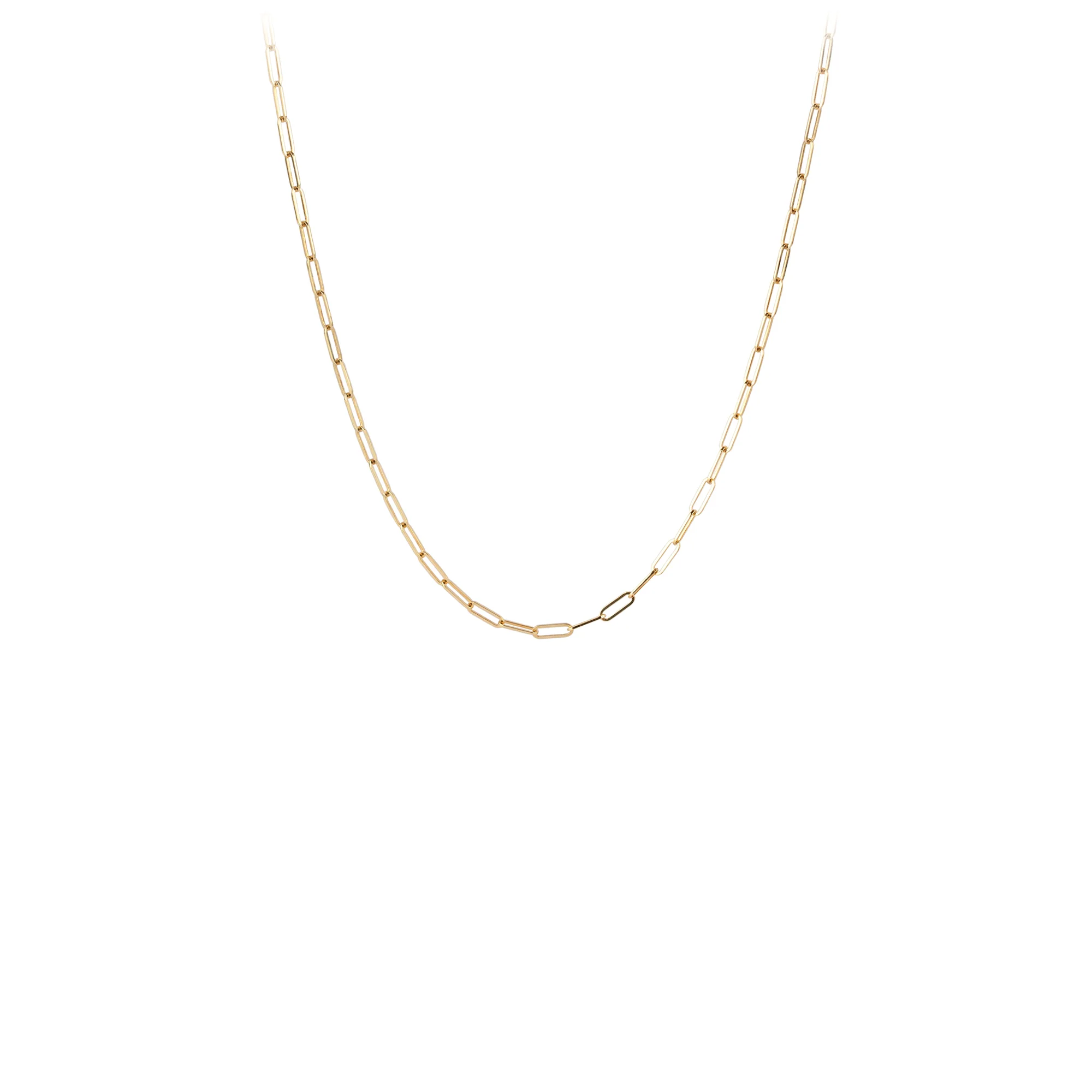 14K Gold Long Link Paperclip Chain | Magpie Jewellery