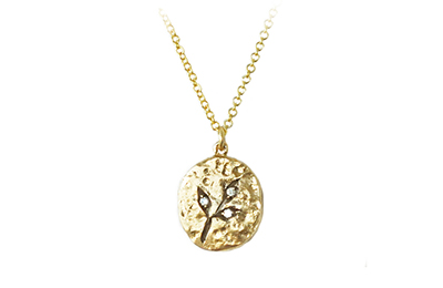 Three Leaf Oval Diamond Medallion | magpie jewellery