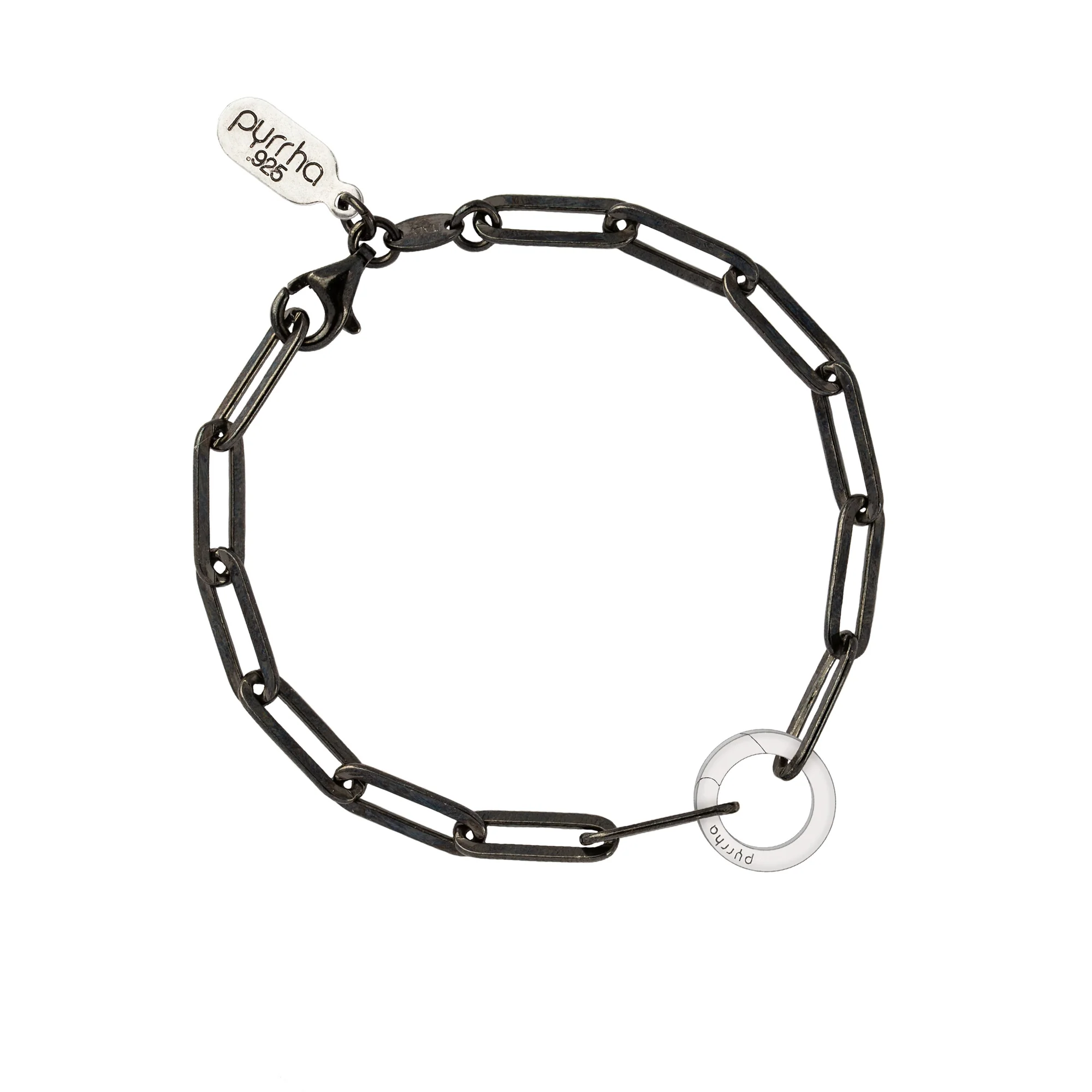 Paperclip Chain Bracelet with Talisman Clip | Magpie Jewellery