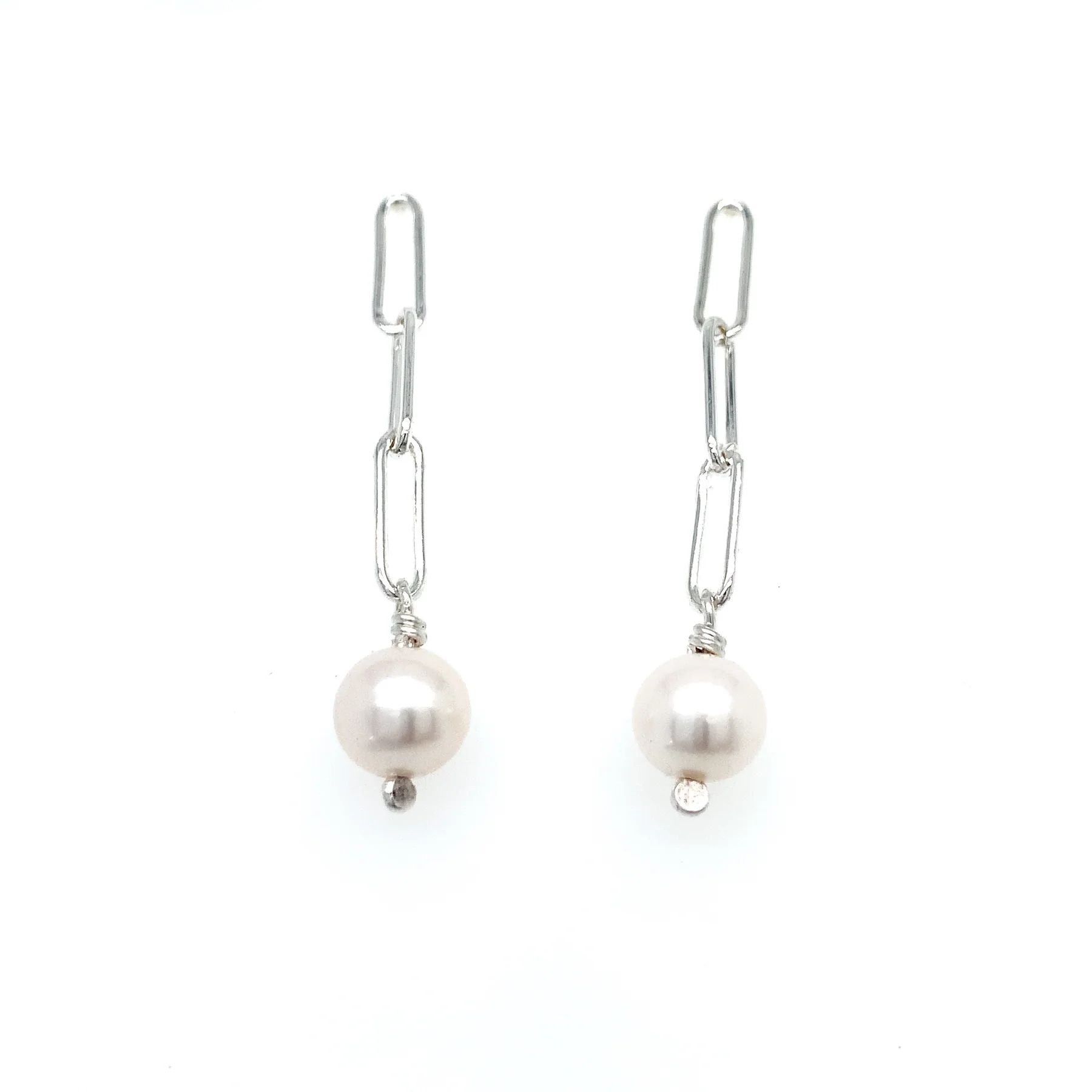 Freshwater Pearl Long Chain Earrings | Magpie Jewellery