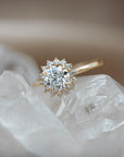 'Sunny' Diamond Halo Ring | Magpie Jewellery