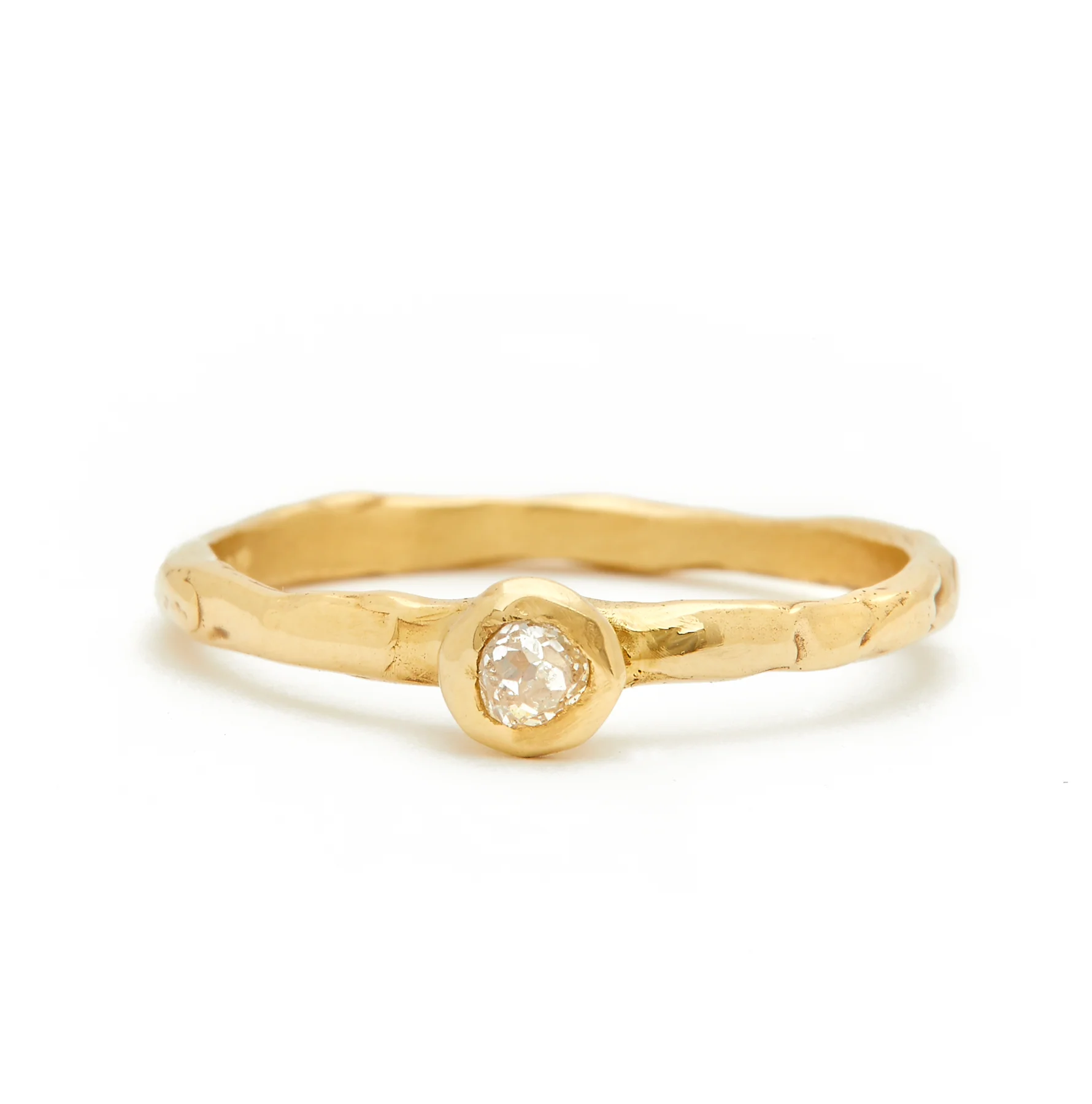 Gold Diamond Solitaire Ring | Magpie Jewellery