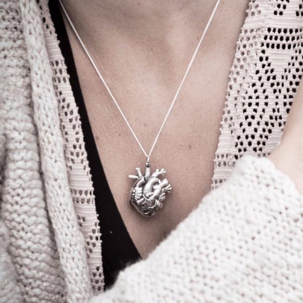 Mini Anatomical Heart Locket | Magpie Jewellery