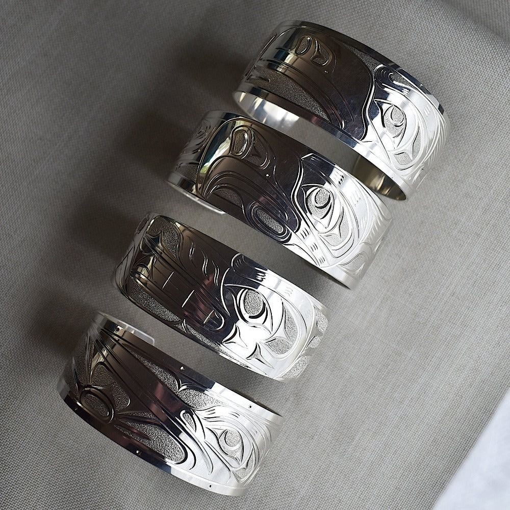 Extra Wide Silver Totem Cuff (Showcase) | Magpie Jewellery