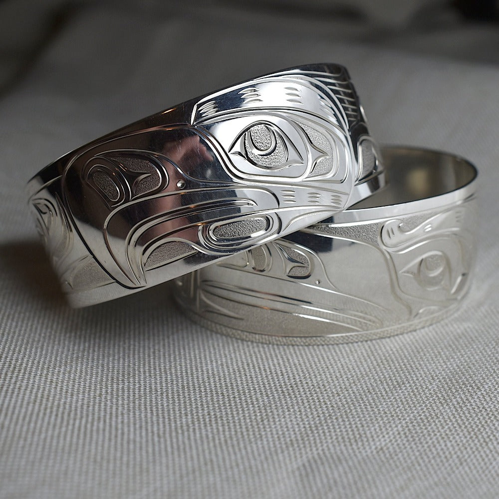 Extra Wide Silver Totem Cuff  | Magpie Jewellery