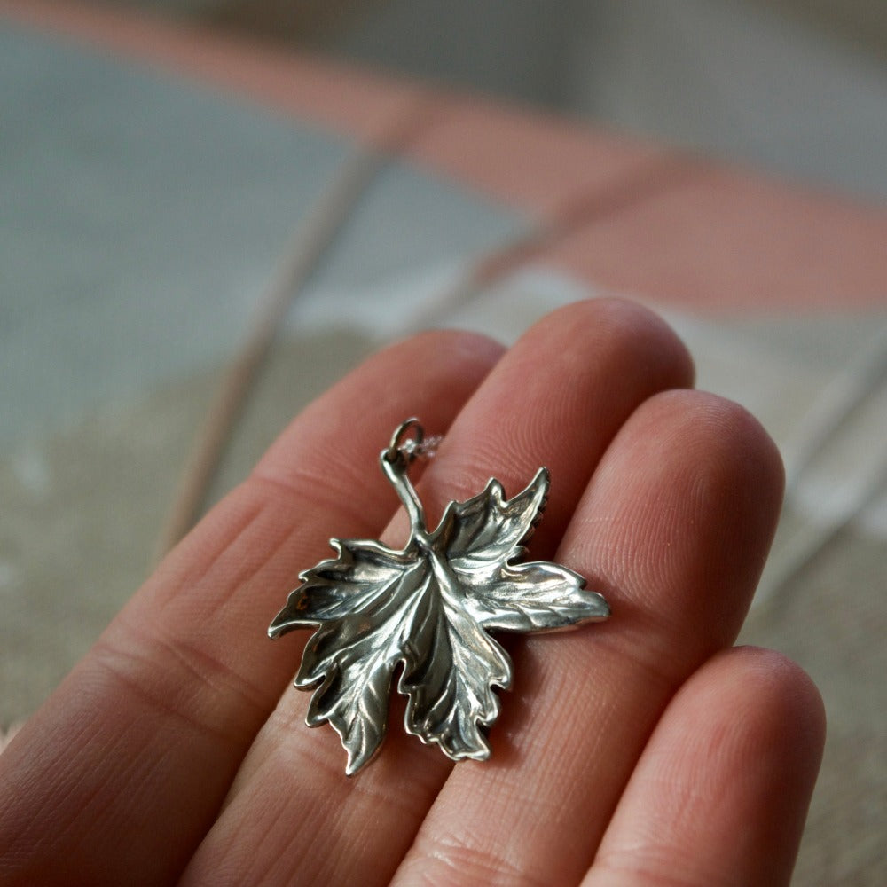 Canadian Maple Leaf Pendant - Magpie Jewellery