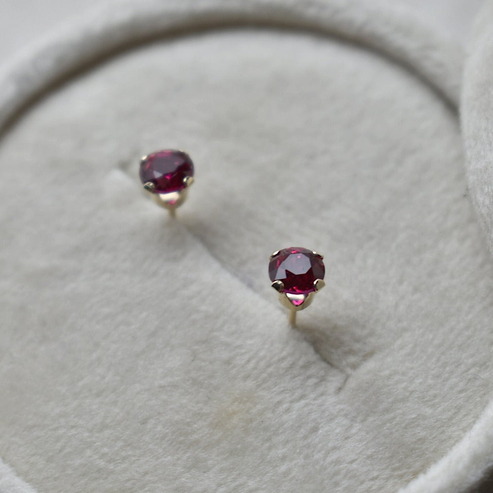 14k Claw-Set Ruby Studs | Magpie Jewellery