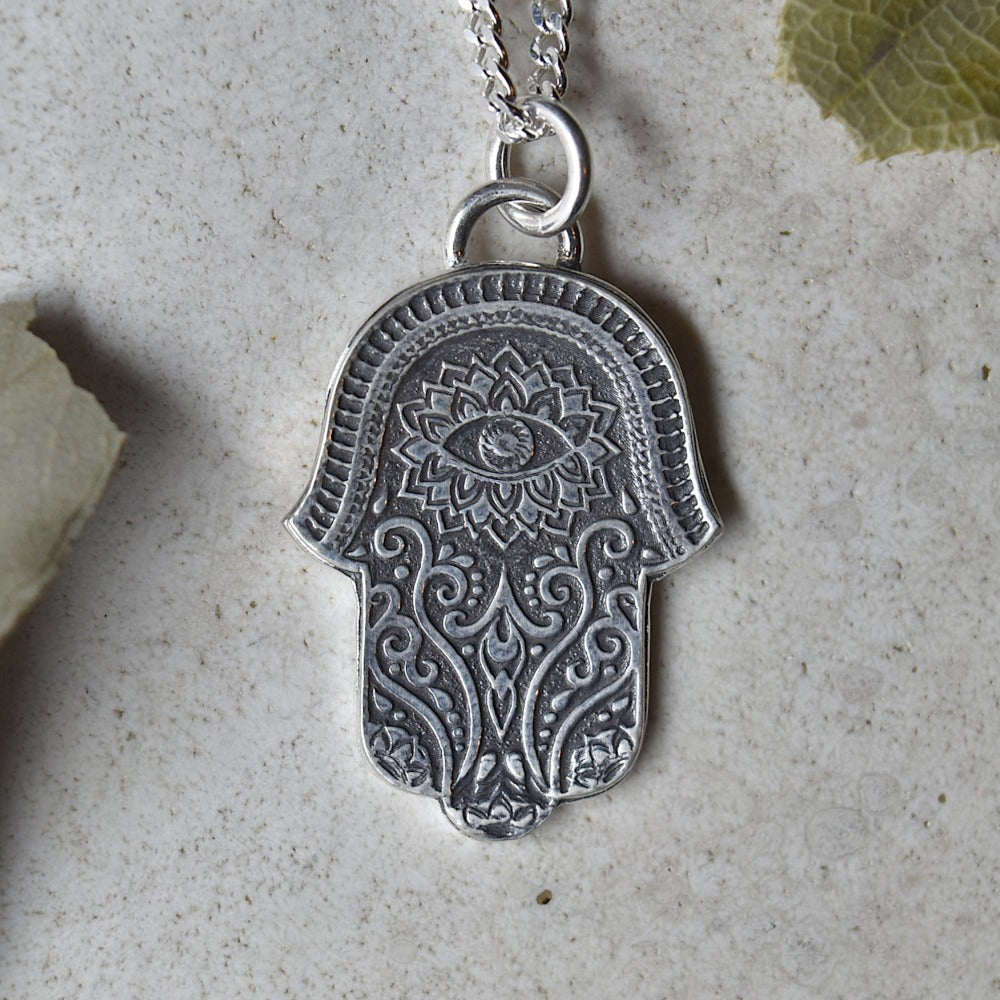 'Hamsa' Silver Necklace