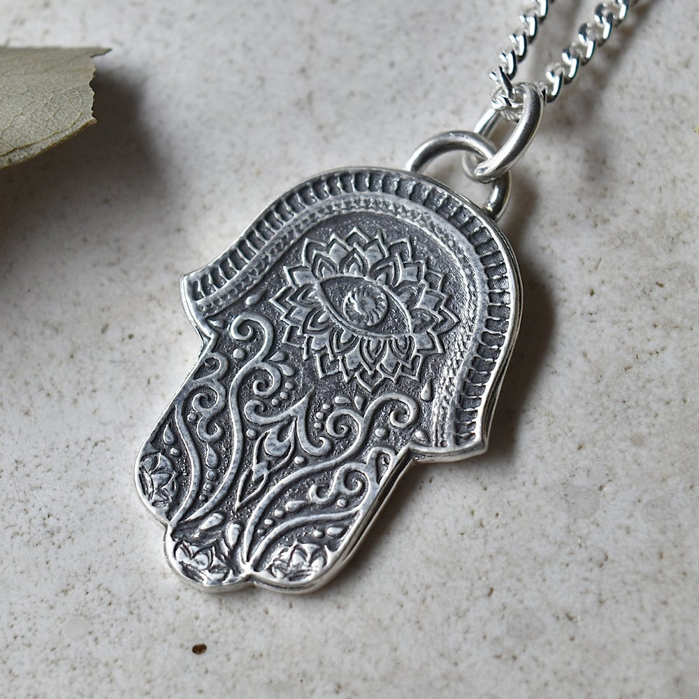 'Hamsa' Silver Necklace