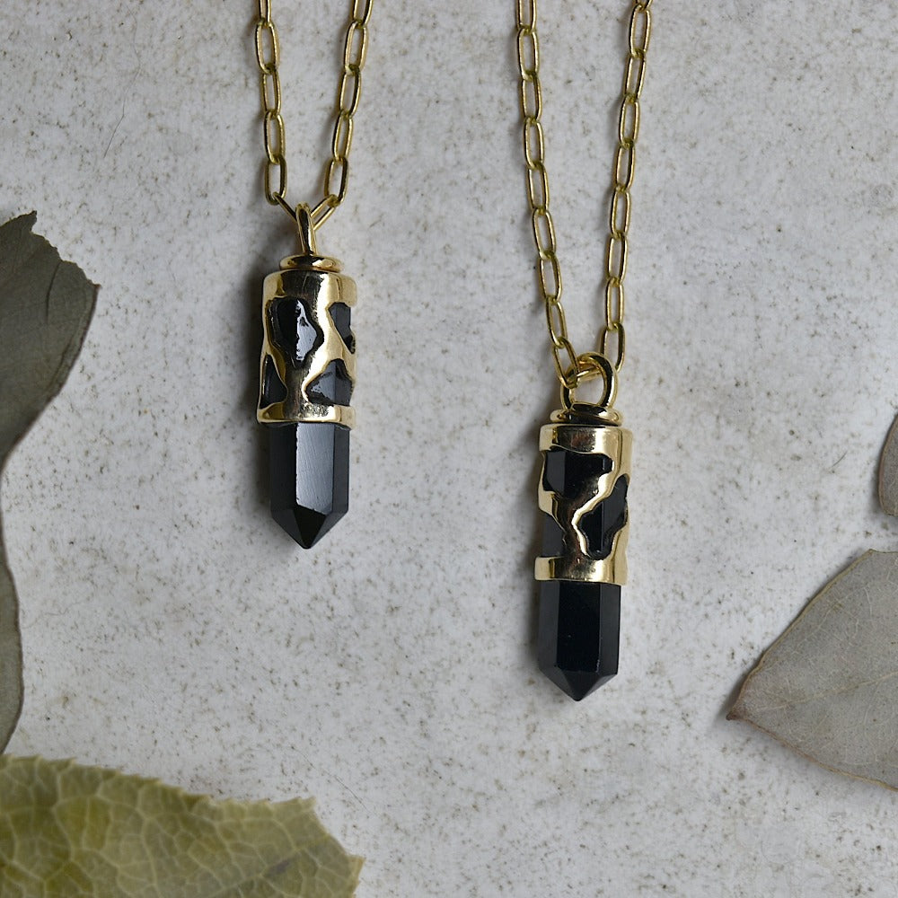 Caged Onyx Necklace | Magpie Jewellery