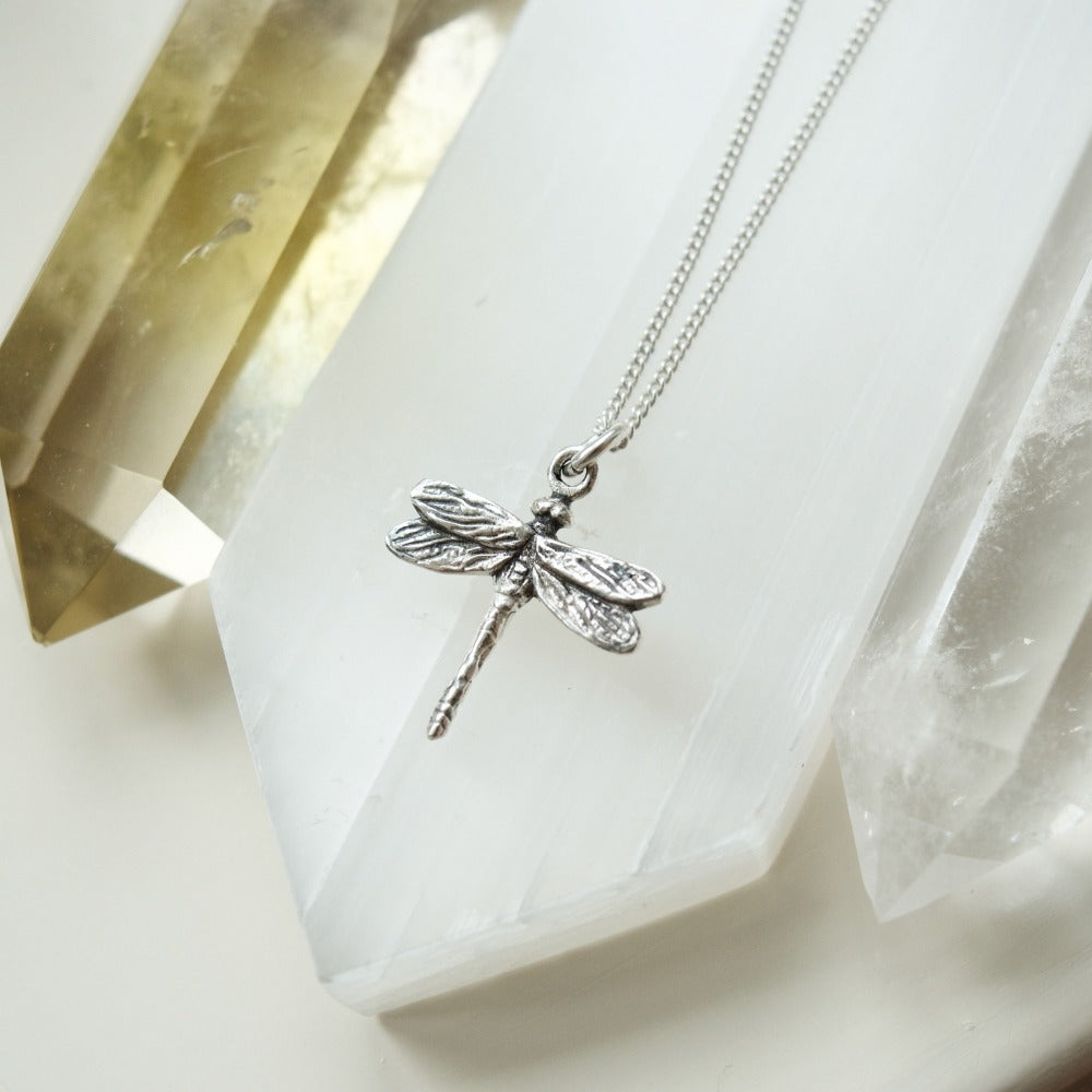 Tiny Dragonfly Pendant Necklace | Magpie Jewellery