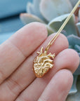 Mini Gold Vermeil Anatomical Heart - Magpie Jewellery