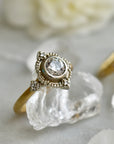 0.53ct Two-Tone Venise Frame Engagement Ring | Magpie Jewellery