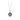 Sterling Silver Necklace with a violet background under a talisman depicting a open compass