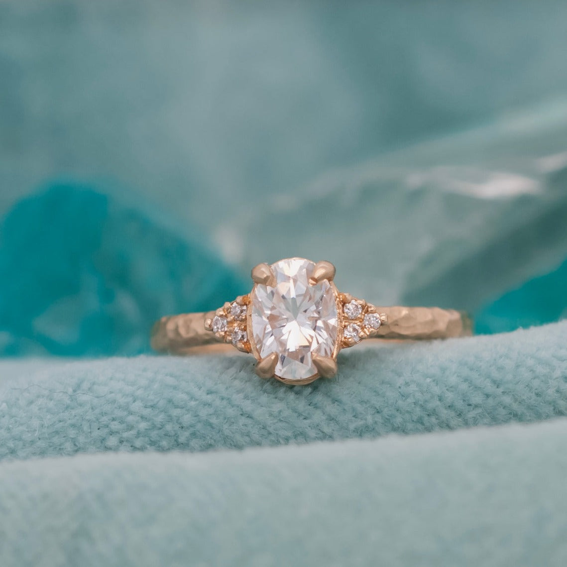 &#39;Eloise&#39; Gold &amp; Moissanite Ring | Magpie Jewellery