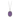 Sterling Silver Necklace with a violet background under a talisman depicting a gleaming sun and moon with the text "J'les Conjure Tous Pour Votre Bonheur"