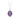 Sterling Silver Necklace with a violet background under a talisman depicting a emblem hanging from a tree with the banner reading "Familia Supra Omnia"