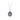 Sterling Silver Necklace with a violet background under a talisman depicting a flying swallow bird