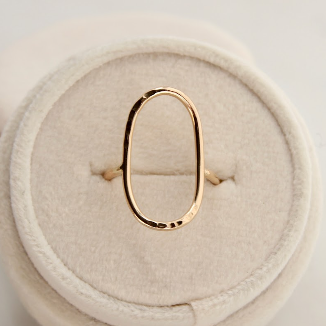 Oval Shaped Geo Ring  | Magpie Jewellery