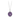 Sterling Silver Necklace with a violet background under a talisman depicting a chrysanthemum flower