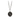 Sterling Silver Necklace with a Talisman Featuring a chrysanthemum, with its petals tight and closed