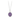 Sterling Silver Necklace with a violet background under a talisman depicring a honeybee surrounded by a floral wreath