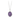 Sterling Silver Necklace with a violet background under a talisman depicting a fern frond with the words "Let Nature Be Your Teacher" surrounding it