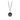 Sterling silver Necklace with a talisman depicting a lotus flower surrounded by a crescent moon shaped ring