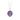 Sterling Silver Necklace with a violet background under a talisman depicting two birds perched over their nest on a tree with tiny baby birds inside their nest