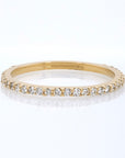 Fine 14k Yellow Gold Partial Eternity Band