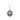 Sterling Silver Necklace with a violet background under a talisman depicting The Character of myth medusa, with a head of snakes surrounding her face