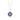 Sterling Silver necklace with a violet background under a talisman depicting 2 elephants, one an adult and one a child, and the text  'Vita Mea' above it.