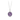 Sterling Silver necklace with a violet background under a talisman depicting a Cherub reaching for a heart high in a tree, with the words "nothing without effort" written above it
