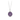 Sterling Silver necklace with a violet background under a talisman depicting a bumblebee with the text "Nihil Impossible Est" written above it