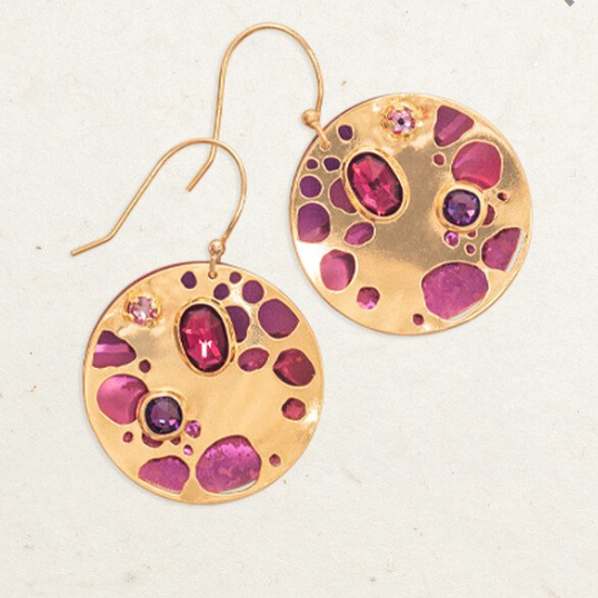 Ocean Depths, Pink Sunset Earrings | Magpie Jewellery