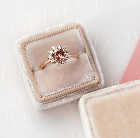 Peach sapphire 2025 rose gold