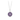 Sterling Silver necklace with a violet background under a talisman depicting a Birds next with 5 tiny birds egg sitting inside