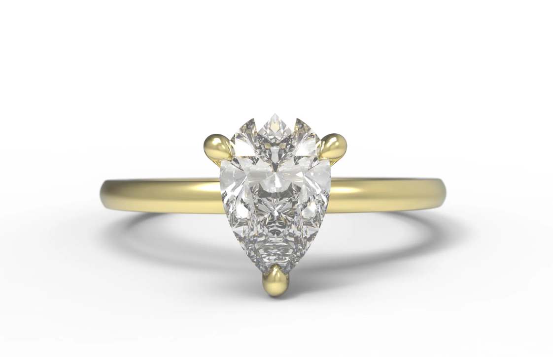 14k Gold Sula Lab-Grown Pear-Shaped Diamond Solitaire | Magpie Jewellery