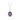 Sterling Silver Necklace with a violet background under a talisman depicting a bold heart surrounded by a floral wreath in the shape of an oval