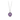 Sterling Silver Necklace with a violet background under a talisman depicting a oyster shell with a pearl in the center