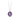 Sterling Silver Necklace with a violet background under a talisman depicting a fox