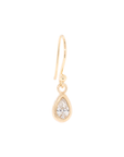 'Boulder' Bezel Pear Diamond Drop Earrings| Magpie Jewellery